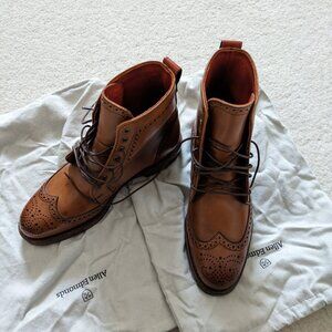 Allen Edmonds Dalton Wingtip Dress Boots with Leather Sole